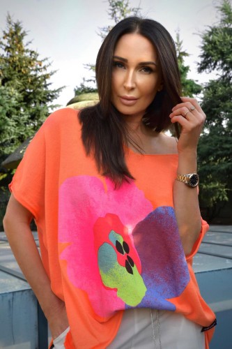 Bluzka damska - bawełny swterkowej - oversize polskiej marki Minouu by v 2000