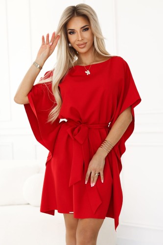 Sukienka damska Sofia w stylu motyla kolor czerwony plus size polskiej marki Numoco