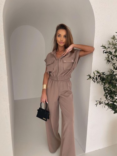 Stylowy komplet damski Agatha Pucci mocha mouse – Bestseller wiosna lato 2026