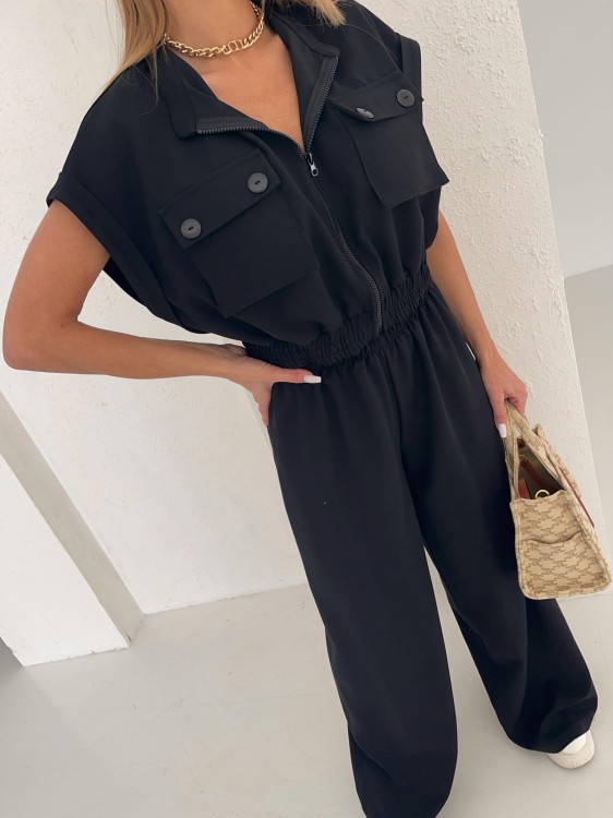 Czarny komplet damski Agatha Pucci – Oversize z Charakterem | Nowość 2025