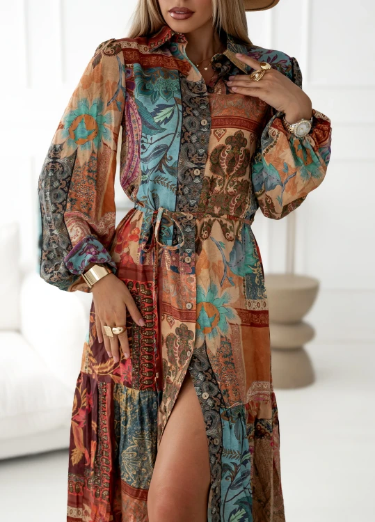 Sukienka Helen – Patchwork Premium i Styl Boho Chic | Nowość Simplicity