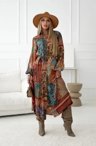 Sukienka Helen – Patchwork Premium i Styl Boho Chic | Nowość Simplicity