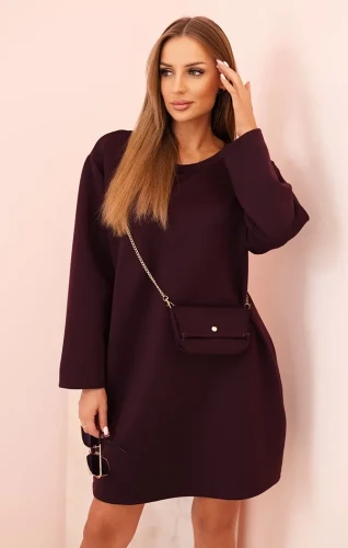 Luźna sukienka z torebką w She&You – Włoska jakość, nowa kolekcja 2025/26, rozmiar uniwersalny