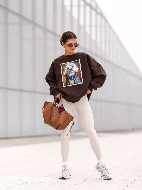 Bluza damska Maltańczyk oversize Lara Fashion – Premium komfort i modny nadruk | Jesień–Zima 2025/26
