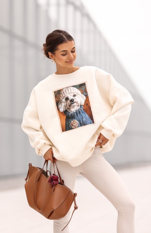 Bluza damska Maltańczyk oversize Lara Fashion – Premium komfort i modny nadruk | Jesień–Zima 2025/26
