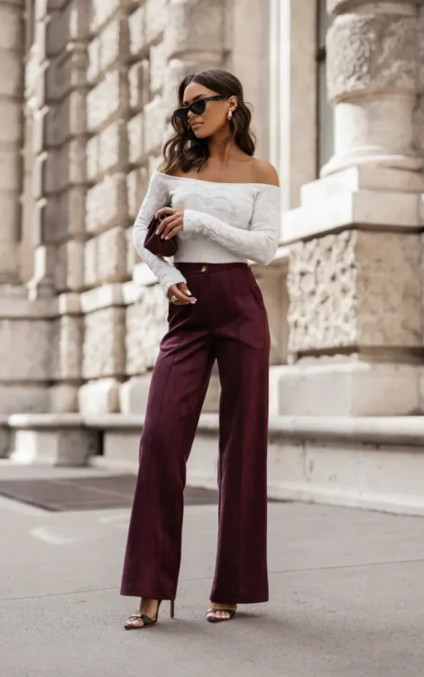 spodnie-damskie-fern-labalancia-bordowe-front.jpg