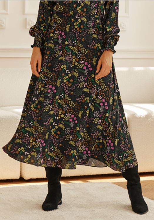 Sukienka midi w print kwiatowy Ezuri