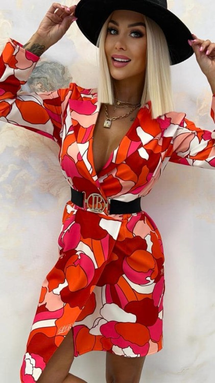 Sukienka damska kolorowy print Lola Bianka