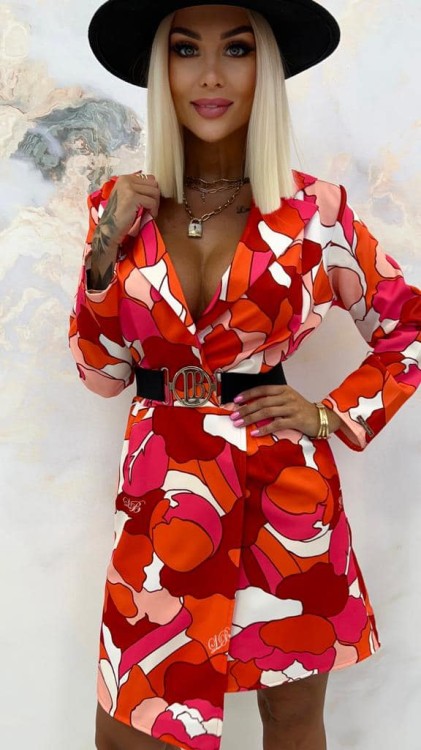 Sukienka damska kolorowy print Lola Bianka