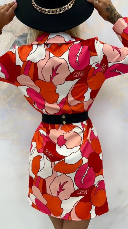 Sukienka damska kolorowy print Lola Bianka